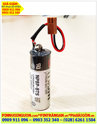 FUJI NP8P-BTS; Pin nuôi nguồn PLC FUJI NP8P-BTS lithium 3.6v 2700mAh _Xuất xứ NHẬT 